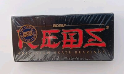 NEW! BONES REDS Skateboard Bearings 8-Pack 8mm Precision Size 608 (Standard)
