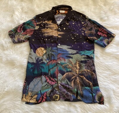 Chemise Paul Smith Midnight Hawaiian - Imprimé Multicolore, Taille S, Manches Courtes, Occasion