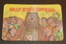  VINTAGE 1984 SHOWBIZ PIZZA BILLY BOB'S OFFICIAL FAN CLUB 3D MOTION CARD RARE