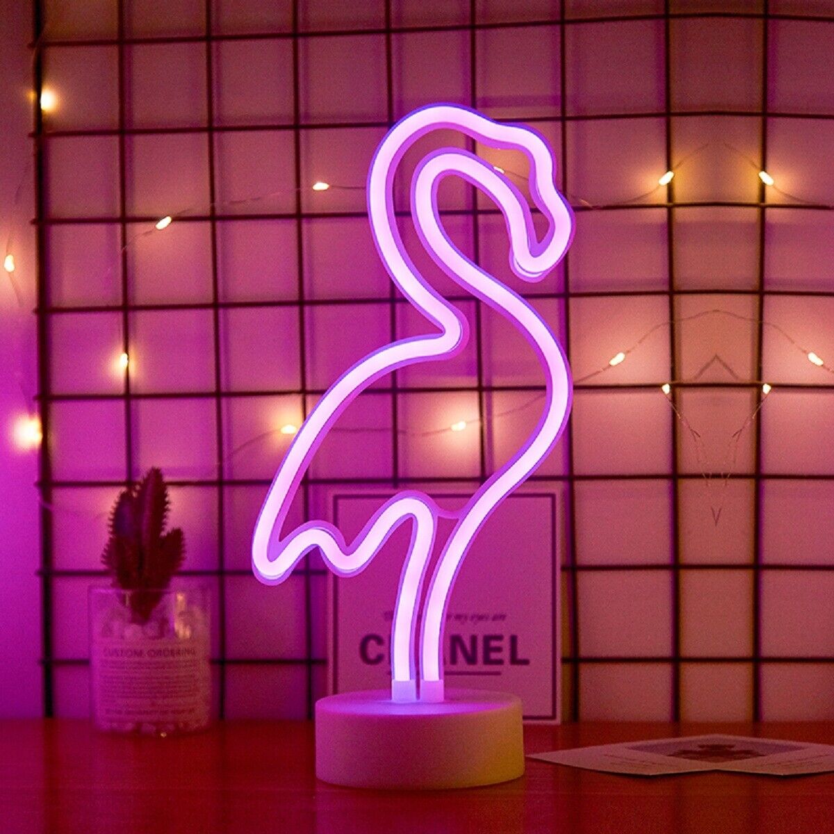 USB Battery Flamingo LED Neon Light Signs Home Decoration Lamp for Kid Gift Room