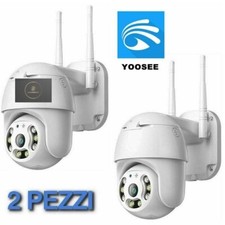 2X TELECAMERA IP CAM PTZ WIFI CAMERA DOME WIRELESS ESTERNO APP YOOSEE MICRO SD