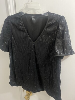 Shien Vneck Sequin Blouse