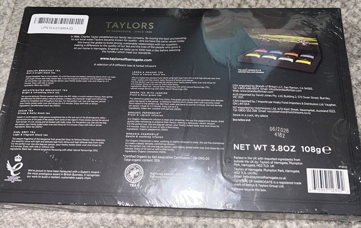 Taylors of Harrogate Assorted Specialty Tea 48 Tea Bags / BB 06