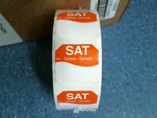 DayMark 110060, 1" x 1" MM Octagonal 1" Saturday Day Label, 1000/Roll, FREE SHIP