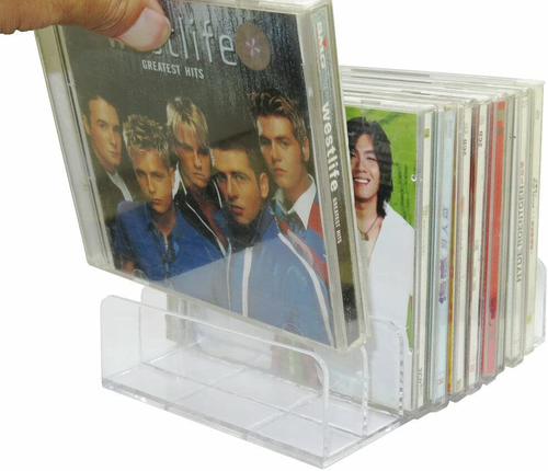 Pmsanzay DVD Storage Box - Clear Acrylic - Stackable DVD and CD Holder, CD Displ - Picture 11 of 12