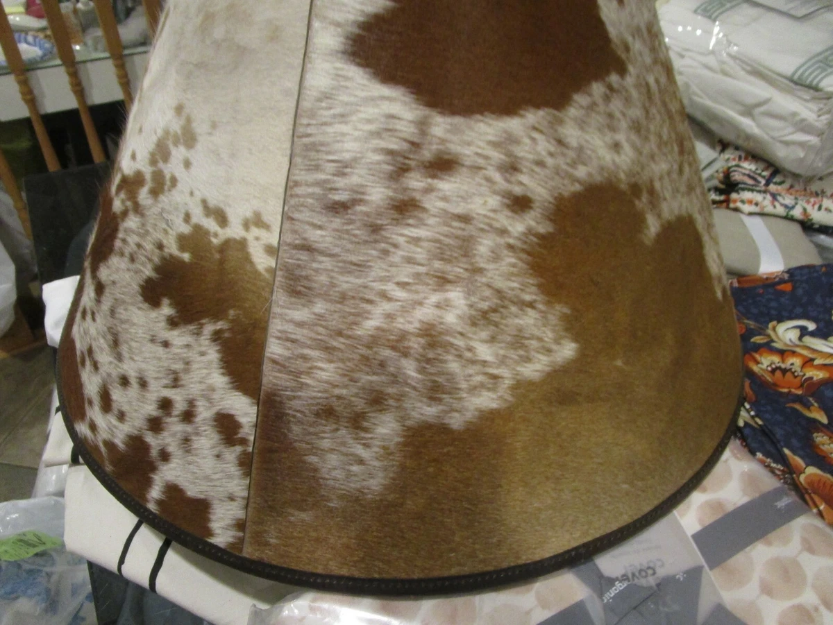 Pottery barn cowhide lamp shade deals