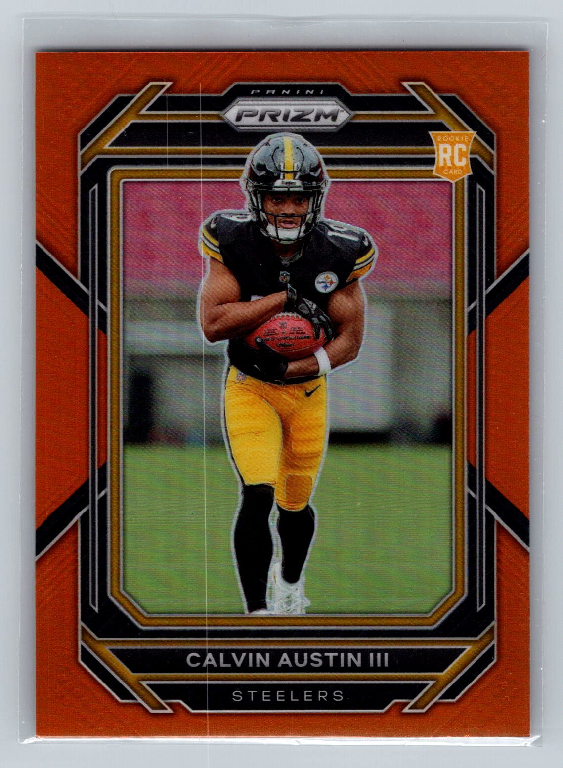 2022 Panini Prizm Calvin Austin III #338 Orange #/249 Pittsburgh Steelers