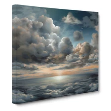 Cloudy Sky Digital Art Canvas Wall Art Print Framed Picture Home Office Decor