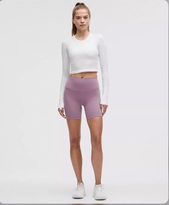 NWT Lululemon 2XL Everlux Wicking Yoga Shorts 6  Cooling Compression Dusty Pink