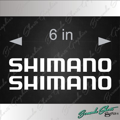 Download WHITE / Shimano Fishing Logo / PAIR / 6" Vinyl Lettering ...