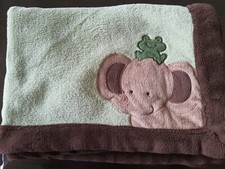 Little Beginnings NOJO Green Elephant Baby Blanket SOFT Security Lovey 30" 40"