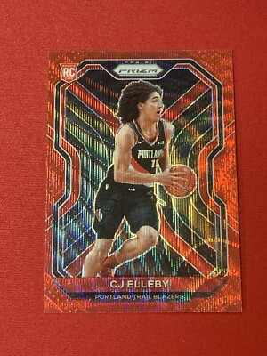2020-21 Panini Prizm - Ruby Wave Prizm #283 CJ Elleby (RC)