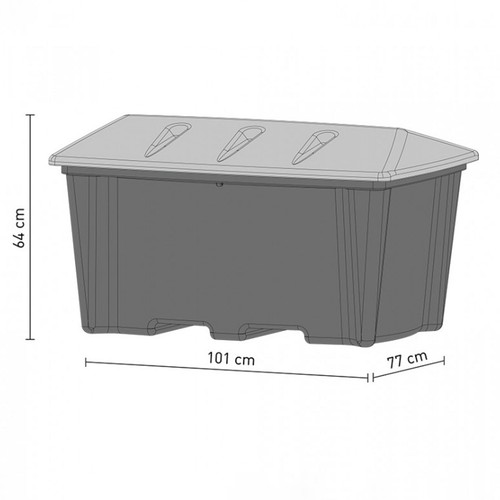 Streugutbehälter Streugutbox Gartenbox Aufbewahrungsbox 200 l anthrazit - Bild 3 von 4