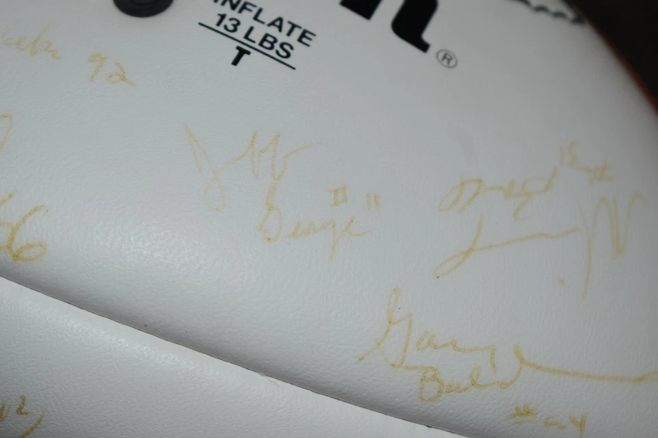 1990 INDIANAPOLIS COLTS TEAM SIGNED OFFICIAL NFL FOOTBALL- JEFF GEORGE ROOKIE   - Image 3 of 4