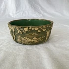 VTG Red Wing Brushware High Relief Scenic Trees Green Bowl Planter 2.75"H 6"D