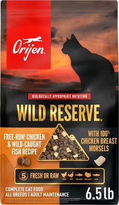 6.5# Orijen Wild Reserve Cat Food Free Run Chicken & Wild Caught Fish Recipe