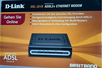 D-Link DSL-321B ADSL2+ Ethernet Modem   Neu & OVP