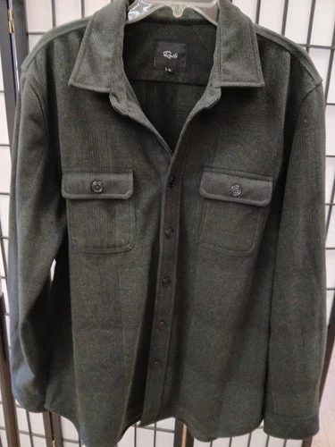 Rails Alder Shirt Jacket Men’s XL Plaid Shacket Evergreen Onyx EUC - product listing photo