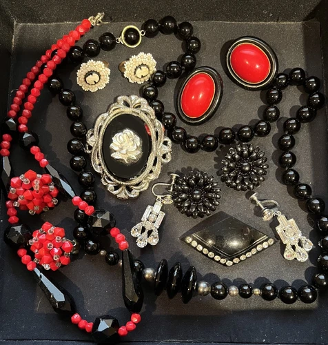 Vintage Antique Victorian? Art Deco? Mixed Jewelry Lot bit of GF & Silver READ