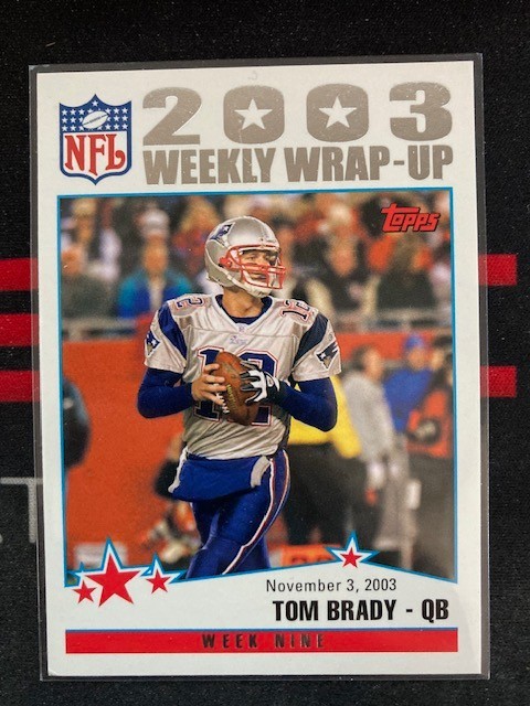 2004 Topps 2003 Weekly Wrap-Up Tom Brady New England Patriots #299