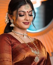 SARI WOMEN PAKISTANI WEDDING SAREE UNSTITCHED BLOUSE BRIDAL DESIGNER PARTY WEAR
