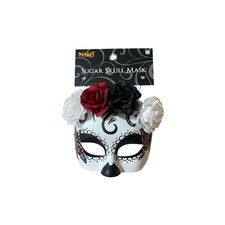 Spirit Halloween Sugar Skull Mask Floral Day of the Dead Costume NWT