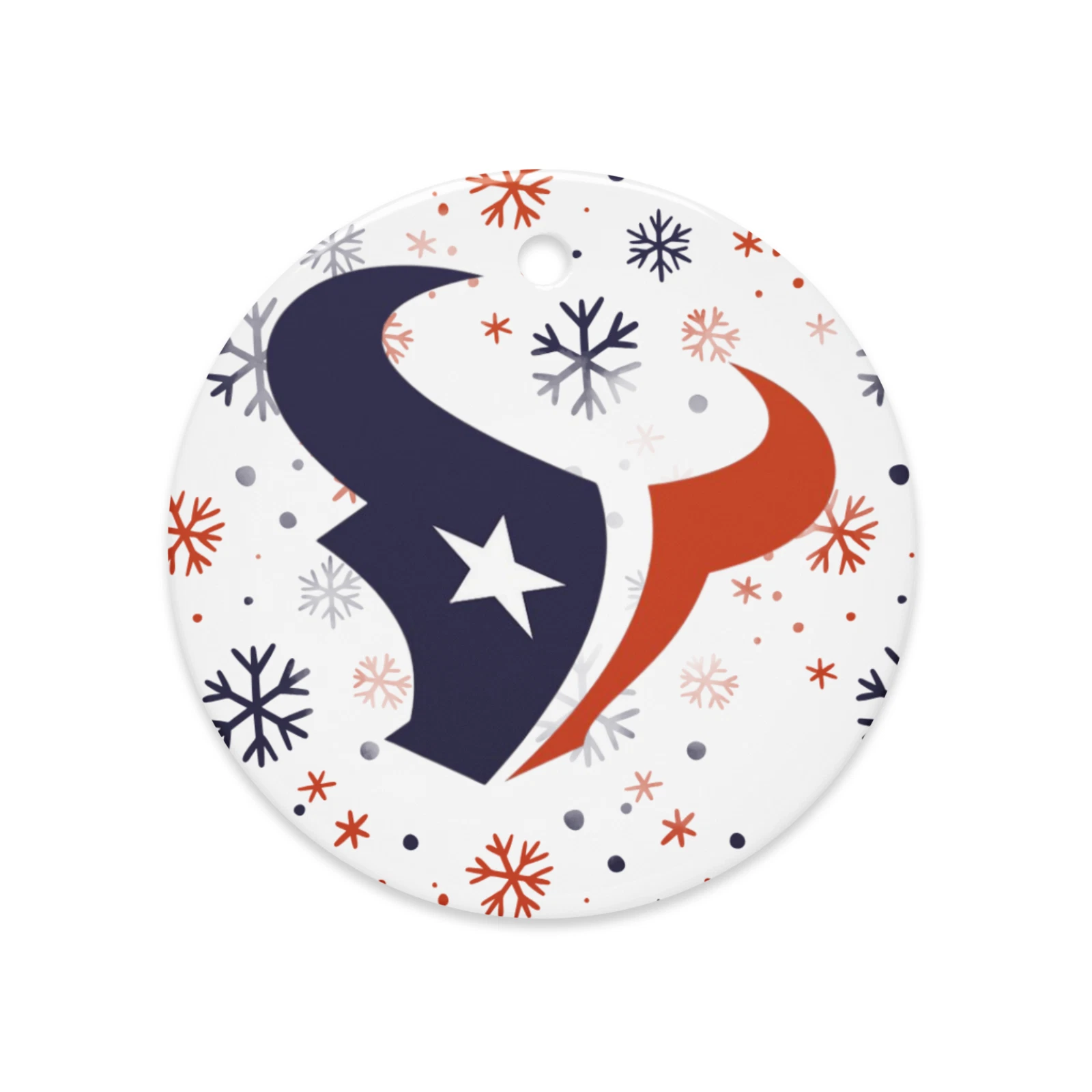 Houston Texans Christmas Tree Holiday Flat Ornament