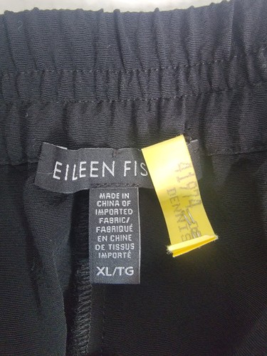 Pantaloni Eileen Fisher donna taglia XL tasche affusolate slip on neri Lagenlook - Foto 5 di 10