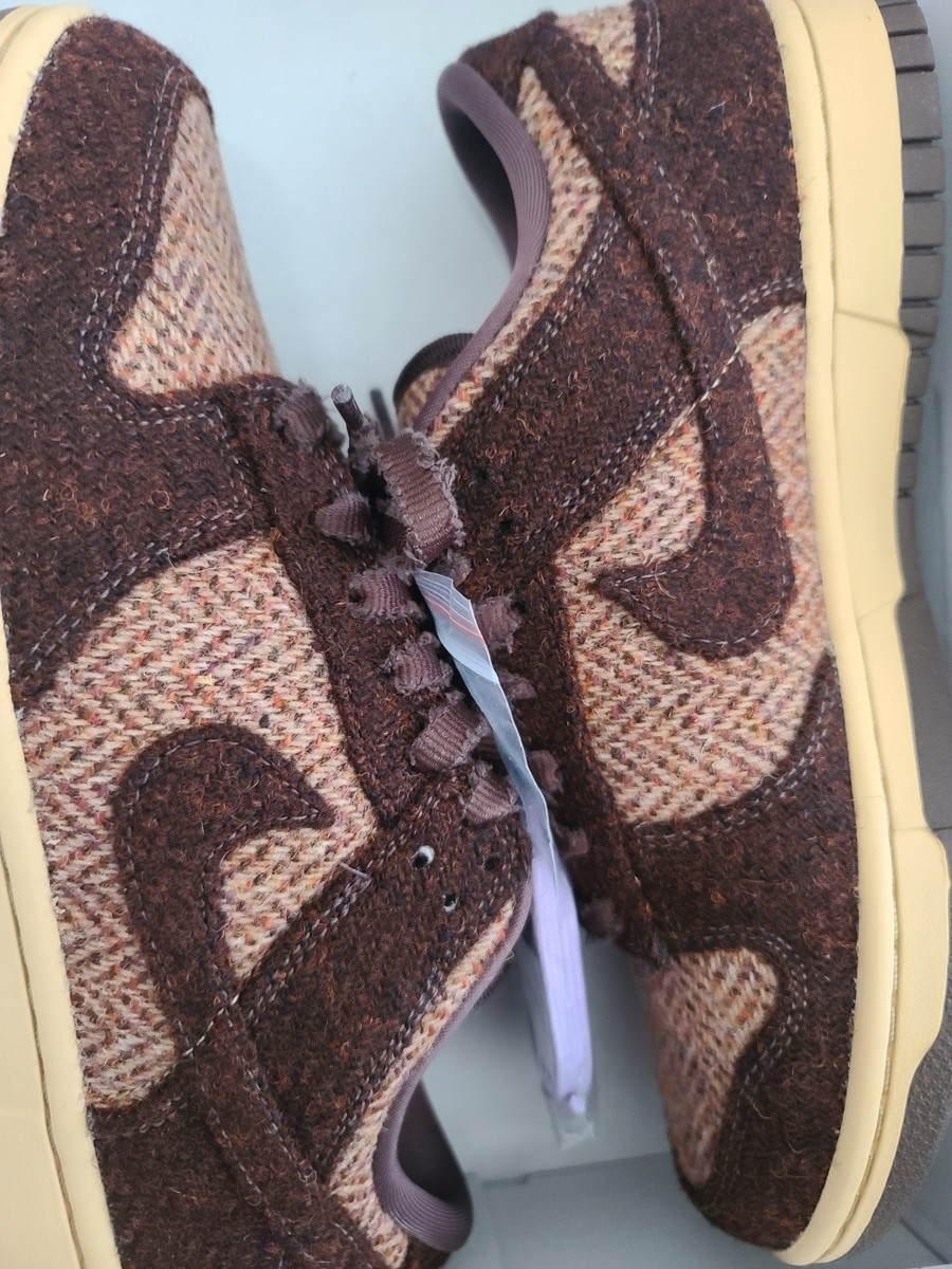 NEW Women's Size 8 Nike Dunk Low Harris Tweed Sesame Brown IO0052