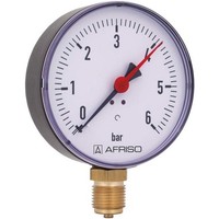 "Afriso Manometer 0-10 Bar, Senkrecht 63614 GehäUse 100Mm Durchmesser, 1/2\""
