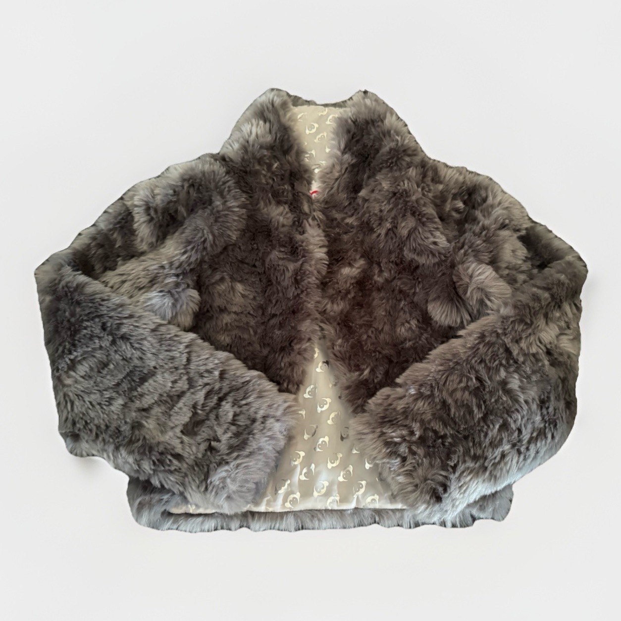 Cárdigan gris piel sintética Appaman chaqueta juvenil niña’s 14 elegante glamour