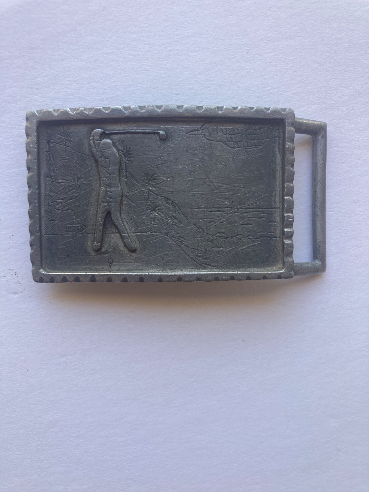 Ing** Sports Artwork Mens Pewter Belt Buckle
