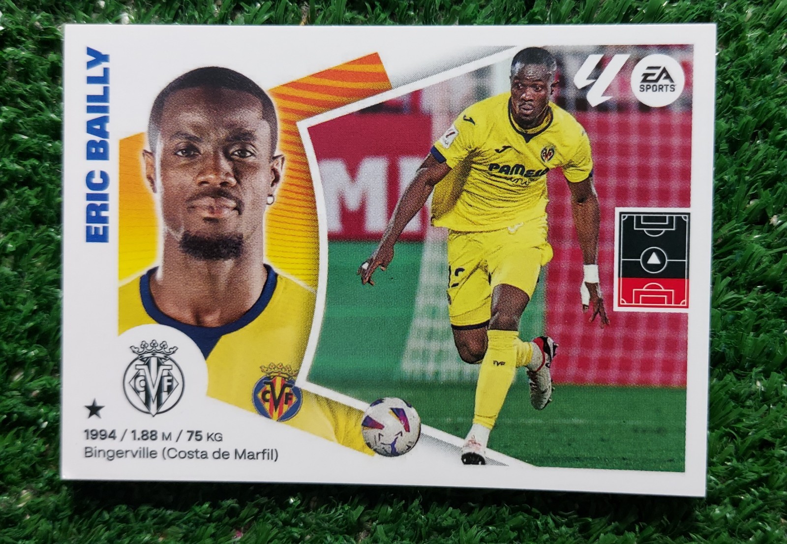 FIGURINA CALCIATORI PANINI LIGA 2024/25 VILLARREAL N°9 BAILLY 2025 ⚽️