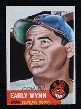 1953 Topps Short Print Early Wynn (Bio Information in White) #61 HOF 0e4w