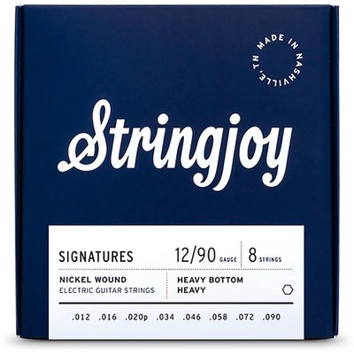 Stringjoy Signatures 8 String Nickel Wound Electric Guitar Strings 12  90