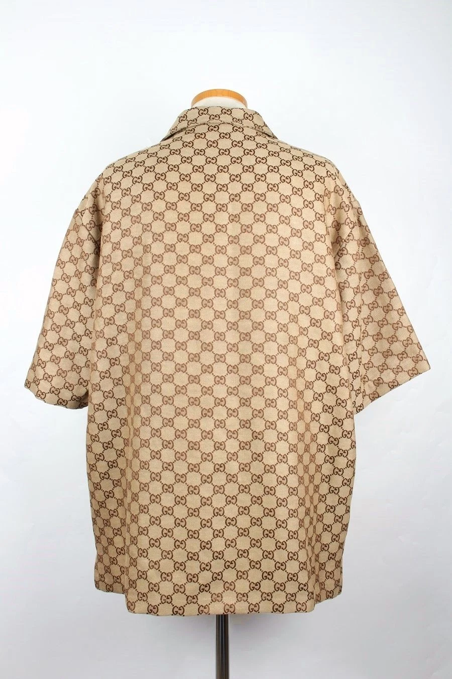Giacca camicia manica corta in tela Gucci GG 48 87245942