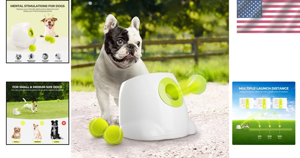 Interactive Automatic Dog Ball Launcher for Small & Medium Dogs - Fun Fetch Toy - Image 2 of 4