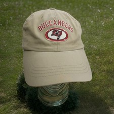 Vtg Tampa Bay Buccaneers NFL Pro Line Football Cap Hat Logo Athletic Tan Beige