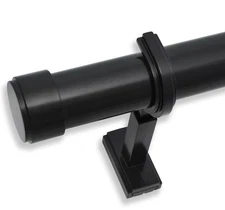 Luxury 4.5 Ft Custom Curtain Rod – 1 1/4" Large Diameter – Tuxedo Black