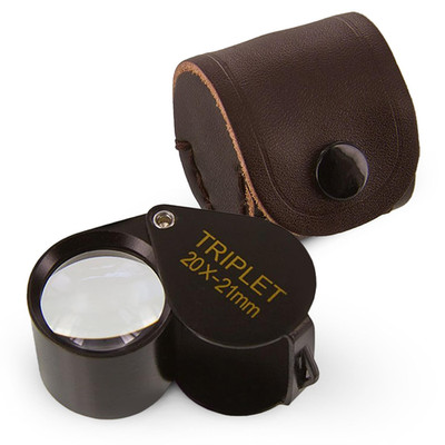 2021TB 20X 21Mm Triplet Professional Jewelers Loupe Magnifier   Folding Hand Len