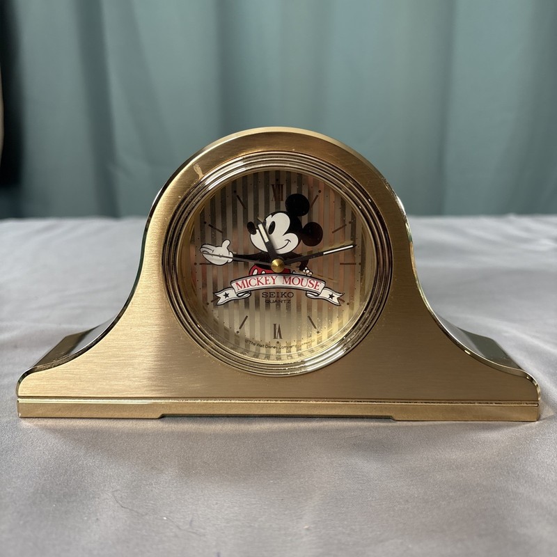 Vintage Mickey Mouse Clock Seiko Mantle Piece Disney Japan