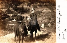 DeKalb IL 1907 Women Equestrians RPPC Photo Postcard COPY