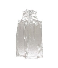 bar III Womens Metallic Sheath Dress, silver, M