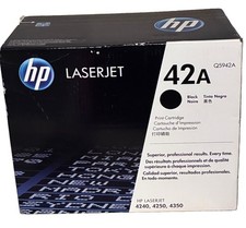 HP 42A Q5942A Black Toner Cartridge OEM Genuine New Sealed Box Dated 2015