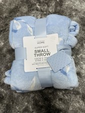 Blue Bow Viral Throw Blanket Primark Sold Out BNWT Polyester Super Soft 120x150