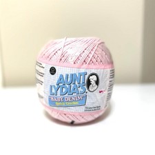 Aunt Lydia’s Pink Baby Denim Quick Crochet Thread Baby Cotton Acrylic 400 Yds