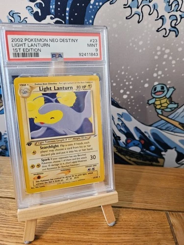 Pokemon Cards: 1st Edition Neo Destiny Rare: Light Lanturn 23/105: PSA 9