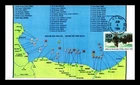 DR JIM STAMPS US COVER WWII D-DAY 50TH ANNIVERSARY FDC HAND MADE NAVY CANCEL
