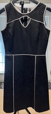 Nordstrom Black Textured Sheath Dress Size 2 Sleeveless Cutout NWT $148 Cocktail