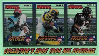 1994 Collector's Edge NFL Football Boss Squad Uncut Promo Sheet BOSS 1-3 